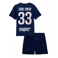 Echipament fotbal Paris Saint-Germain Warren Zaire-Emery #33 Tricou Acasa 2025-26 pentru copii maneca scurta (+ Pantaloni scurti)