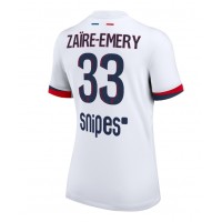 Echipament fotbal Paris Saint-Germain Warren Zaire-Emery #33 Tricou Deplasare 2025-26 pentru femei maneca scurta
