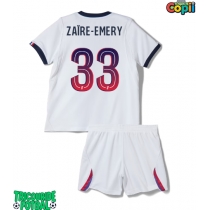 Echipament fotbal Paris Saint-Germain Warren Zaire-Emery #33 Tricou Deplasare 2026-27 pentru copii maneca scurta (+ Pantaloni scurti)