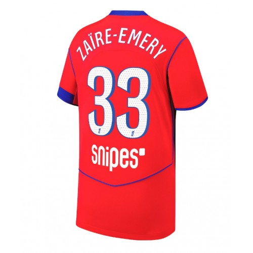 Echipament fotbal Paris Saint-Germain Warren Zaire-Emery #33 Tricou Treilea 2025-26 maneca scurta Echipament fotbal Paris Saint-Germain Warren Zaire-Emery #33 Tricou Treilea 2025-26 maneca scurta