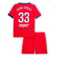Echipament fotbal Paris Saint-Germain Warren Zaire-Emery #33 Tricou Treilea 2025-26 pentru copii maneca scurta (+ Pantaloni scurti)
