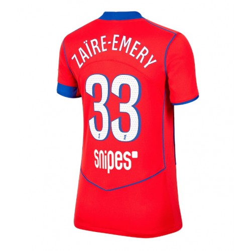 Echipament fotbal Paris Saint-Germain Warren Zaire-Emery #33 Tricou Treilea 2025-26 pentru femei maneca scurta Echipament fotbal Paris Saint-Germain Warren Zaire-Emery #33 Tricou Treilea 2025-26 pentru femei maneca scurta