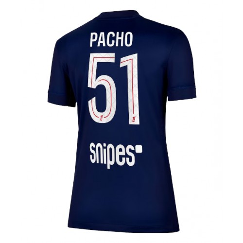 Echipament fotbal Paris Saint-Germain Willian Pacho #51 Tricou Acasa 2025-26 pentru femei maneca scurta Echipament fotbal Paris Saint-Germain Willian Pacho #51 Tricou Acasa 2025-26 pentru femei maneca scurta