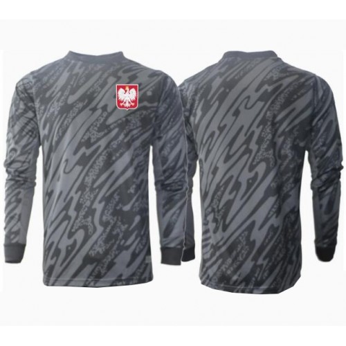 Echipament fotbal Polonia Portar Tricou Deplasare European 2024 maneca lunga Echipament fotbal Polonia Portar Tricou Deplasare European 2024 maneca lunga