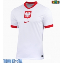 Echipament fotbal Polonia Tricou Acasa European 2024 pentru femei maneca scurta