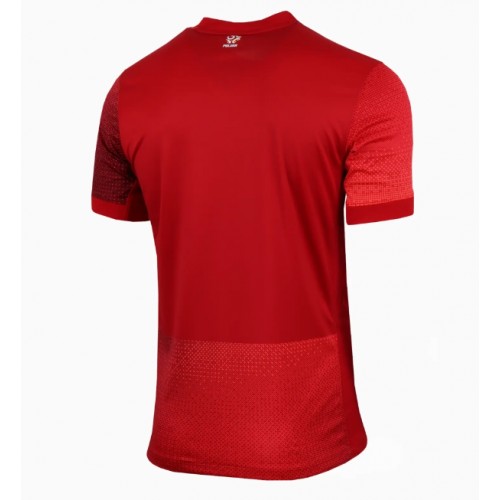 Echipament fotbal Polonia Tricou Deplasare European 2024 maneca scurta Echipament fotbal Polonia Tricou Deplasare European 2024 maneca scurta