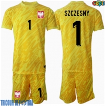 Echipament fotbal Polonia Wojciech Szczesny #1 Portar Tricou Acasa European 2024 pentru copii maneca scurta (+ Pantaloni scurti)