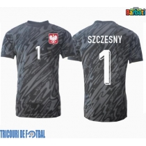 Echipament fotbal Polonia Wojciech Szczesny #1 Portar Tricou Deplasare European 2024 maneca scurta