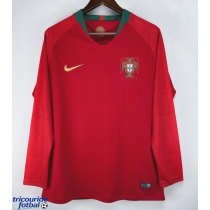 Echipament fotbal Portugalia 2018 Tricou Retro Acasa maneca lunga