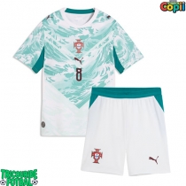 Echipament fotbal Portugalia Bruno Fernandes #8 Tricou Deplasare Mondial 2026 pentru copii maneca scurta (+ Pantaloni scurti)