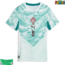 Echipament fotbal Portugalia Bruno Fernandes #8 Tricou Deplasare Mondial 2026 pentru femei maneca scurta