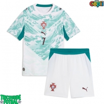Echipament fotbal Portugalia Cristiano Ronaldo #7 Tricou Deplasare Mondial 2026 pentru copii maneca scurta (+ Pantaloni scurti)