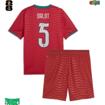 Echipament fotbal Portugalia Diogo Dalot #5 Tricou Acasa Mondial 2026 pentru copii maneca scurta (+ Pantaloni scurti)