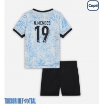 Echipament fotbal Portugalia Nuno Mendes #19 Tricou Deplasare European 2024 pentru copii maneca scurta (+ Pantaloni scurti)