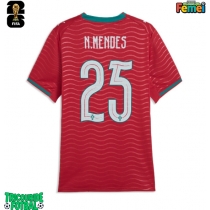 Echipament fotbal Portugalia Nuno Mendes #25 Tricou Acasa Mondial 2026 pentru femei maneca scurta
