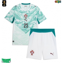 Echipament fotbal Portugalia Nuno Mendes #25 Tricou Deplasare Mondial 2026 pentru copii maneca scurta (+ Pantaloni scurti)