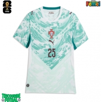 Echipament fotbal Portugalia Nuno Mendes #25 Tricou Deplasare Mondial 2026 pentru femei maneca scurta