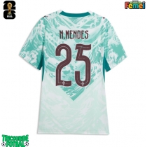 Echipament fotbal Portugalia Nuno Mendes #25 Tricou Deplasare Mondial 2026 pentru femei maneca scurta