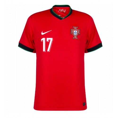 Echipament fotbal Portugalia Rafael Leao #17 Tricou Acasa European 2024 maneca scurta Echipament fotbal Portugalia Rafael Leao #17 Tricou Acasa European 2024 maneca scurta