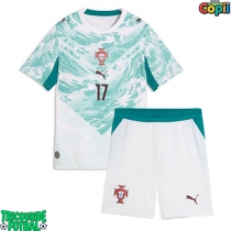 Echipament fotbal Portugalia Rafael Leao #17 Tricou Deplasare Mondial 2026 pentru copii maneca scurta (+ Pantaloni scurti)