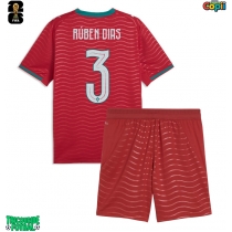 Echipament fotbal Portugalia Ruben Dias #3 Tricou Acasa Mondial 2026 pentru copii maneca scurta (+ Pantaloni scurti)