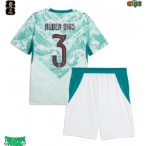 Echipament fotbal Portugalia Ruben Dias #3 Tricou Deplasare Mondial 2026 pentru copii maneca scurta (+ Pantaloni scurti)