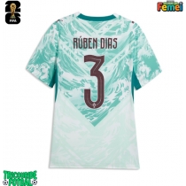 Echipament fotbal Portugalia Ruben Dias #3 Tricou Deplasare Mondial 2026 pentru femei maneca scurta