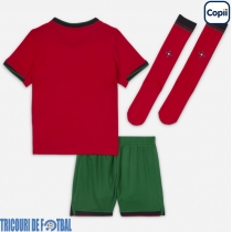 Echipament fotbal Portugalia Tricou Acasa European 2024 pentru copii maneca scurta (+ Pantaloni scurti)