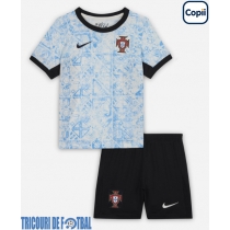 Echipament fotbal Portugalia Tricou Deplasare European 2024 pentru copii maneca scurta (+ Pantaloni scurti)