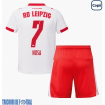Echipament fotbal RB Leipzig Antonio Nusa #7 Tricou Acasa 2025-26 pentru copii maneca scurta (+ Pantaloni scurti)