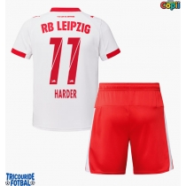 Echipament fotbal RB Leipzig Conrad Harder #11 Tricou Acasa 2025-26 pentru copii maneca scurta (+ Pantaloni scurti)