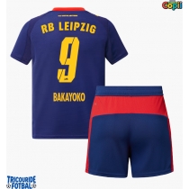 Echipament fotbal RB Leipzig Johan Bakayoko #9 Tricou Deplasare 2025-26 pentru copii maneca scurta (+ Pantaloni scurti)