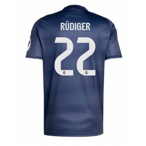 Echipament fotbal Real Madrid Antonio Rudiger #22 Tricou Deplasare 2025-26 maneca scurta Echipament fotbal Real Madrid Antonio Rudiger #22 Tricou Deplasare 2025-26 maneca scurta