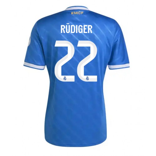 Echipament fotbal Real Madrid Antonio Rudiger #22 Tricou Treilea 2025-26 maneca scurta Echipament fotbal Real Madrid Antonio Rudiger #22 Tricou Treilea 2025-26 maneca scurta