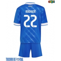 Echipament fotbal Real Madrid Antonio Rudiger #22 Tricou Treilea 2025-26 pentru copii maneca scurta (+ Pantaloni scurti)