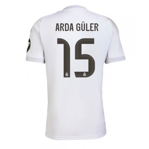 Echipament fotbal Real Madrid Arda Guler #15 Tricou Acasa 2025-26 maneca scurta Echipament fotbal Real Madrid Arda Guler #15 Tricou Acasa 2025-26 maneca scurta
