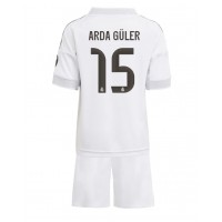 Echipament fotbal Real Madrid Arda Guler #15 Tricou Acasa 2025-26 pentru copii maneca scurta (+ Pantaloni scurti)