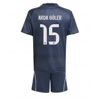 Echipament fotbal Real Madrid Arda Guler #15 Tricou Deplasare 2025-26 pentru copii maneca scurta (+ Pantaloni scurti)