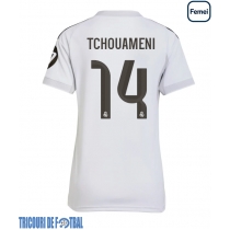 Echipament fotbal Real Madrid Aurelien Tchouameni #14 Tricou Acasa 2025-26 pentru femei maneca scurta