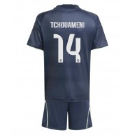 Echipament fotbal Real Madrid Aurelien Tchouameni #14 Tricou Deplasare 2025-26 pentru copii maneca scurta (+ Pantaloni scurti)