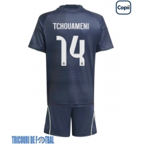 Echipament fotbal Real Madrid Aurelien Tchouameni #14 Tricou Deplasare 2025-26 pentru copii maneca scurta (+ Pantaloni scurti)