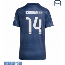 Echipament fotbal Real Madrid Aurelien Tchouameni #14 Tricou Deplasare 2025-26 pentru femei maneca scurta