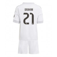 Echipament fotbal Real Madrid Brahim Diaz #21 Tricou Acasa 2025-26 pentru copii maneca scurta (+ Pantaloni scurti)