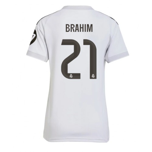 Echipament fotbal Real Madrid Brahim Diaz #21 Tricou Acasa 2025-26 pentru femei maneca scurta Echipament fotbal Real Madrid Brahim Diaz #21 Tricou Acasa 2025-26 pentru femei maneca scurta