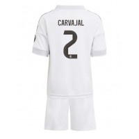 Echipament fotbal Real Madrid Daniel Carvajal #2 Tricou Acasa 2025-26 pentru copii maneca scurta (+ Pantaloni scurti)