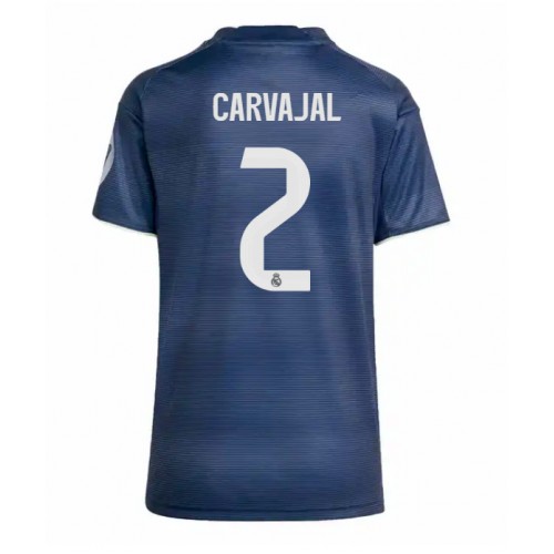 Echipament fotbal Real Madrid Daniel Carvajal #2 Tricou Deplasare 2025-26 pentru femei maneca scurta Echipament fotbal Real Madrid Daniel Carvajal #2 Tricou Deplasare 2025-26 pentru femei maneca scurta