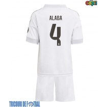 Echipament fotbal Real Madrid David Alaba #4 Tricou Acasa 2025-26 pentru copii maneca scurta (+ Pantaloni scurti)