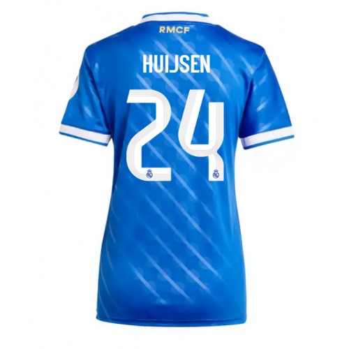 Echipament fotbal Real Madrid Dean Huijsen #24 Tricou Treilea 2025-26 pentru femei maneca scurta Echipament fotbal Real Madrid Dean Huijsen #24 Tricou Treilea 2025-26 pentru femei maneca scurta
