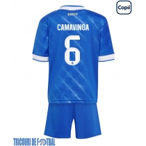 Echipament fotbal Real Madrid Eduardo Camavinga #6 Tricou Treilea 2025-26 pentru copii maneca scurta (+ Pantaloni scurti)
