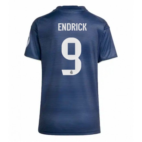 Echipament fotbal Real Madrid Endrick #9 Tricou Deplasare 2025-26 pentru femei maneca scurta Echipament fotbal Real Madrid Endrick #9 Tricou Deplasare 2025-26 pentru femei maneca scurta